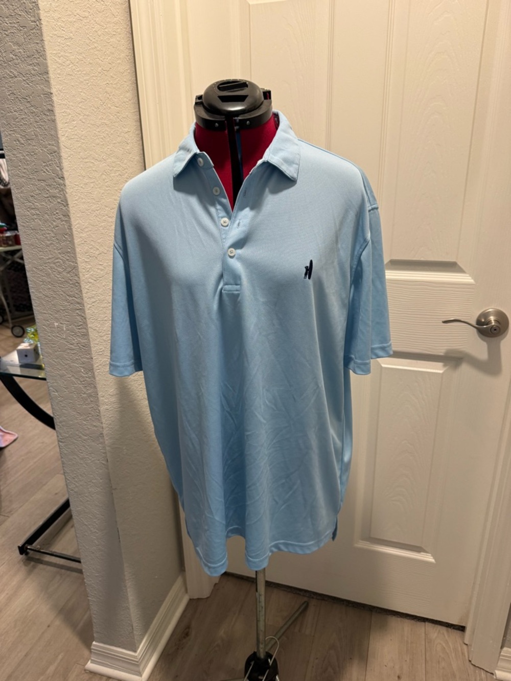 Johnnie-o Light Blue Men's Polo Shirt - Classic Short Sleeve xl